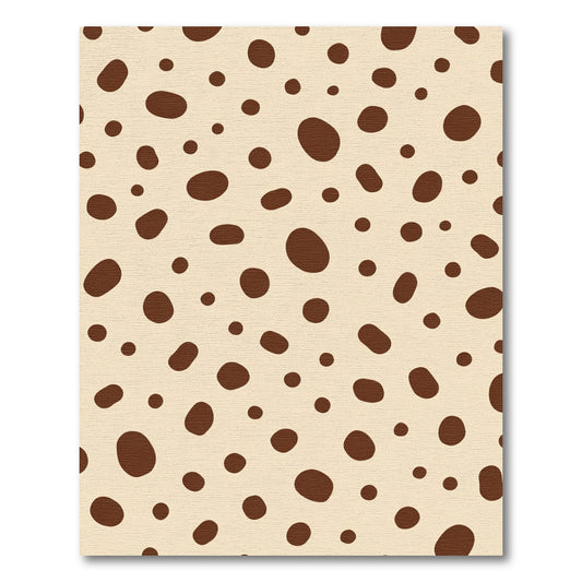 Creamy Beige Brown Spotted Rug