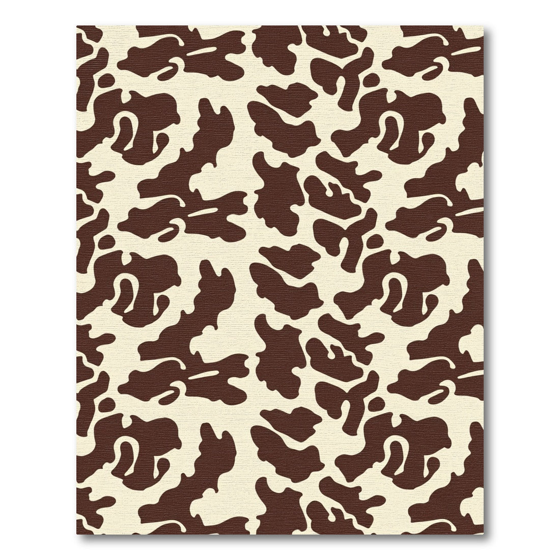 Brown Cream Abstract Animal Hide Rug