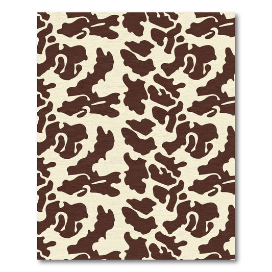 Brown Cream Abstract Animal Hide Rug