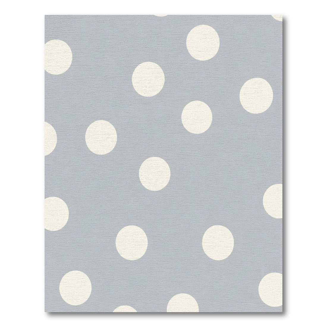 Soft Gray Cream Polka Dot Rug