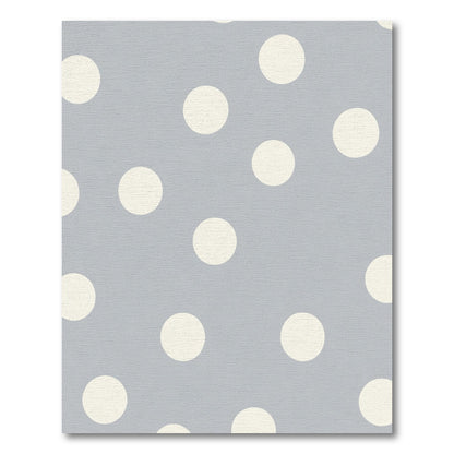 Soft Gray Cream Polka Dot Rug