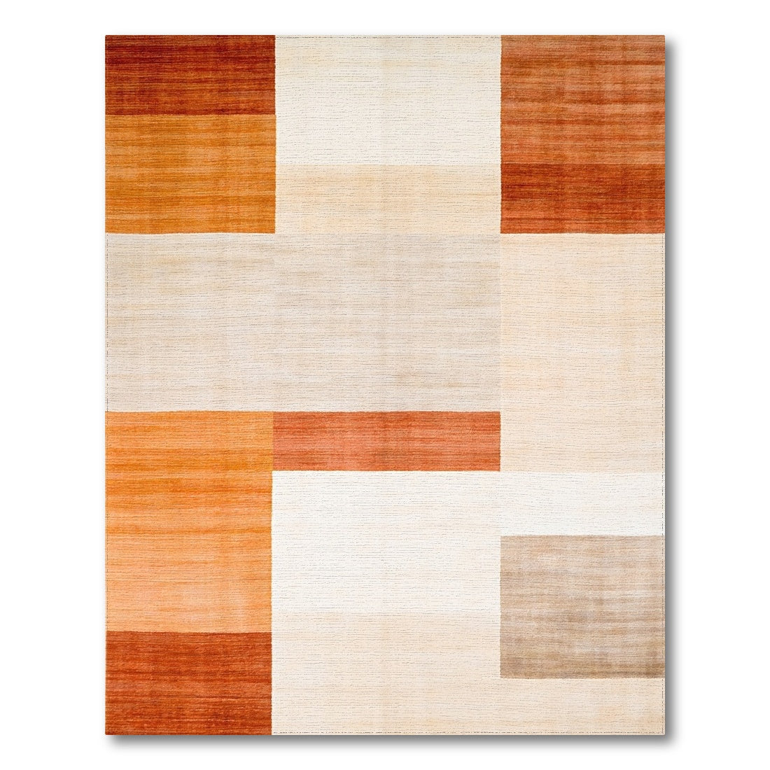 Orange Geometric Area Rug