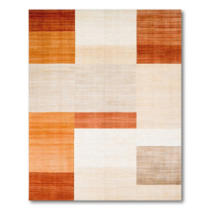 Orange Geometric Area Rug