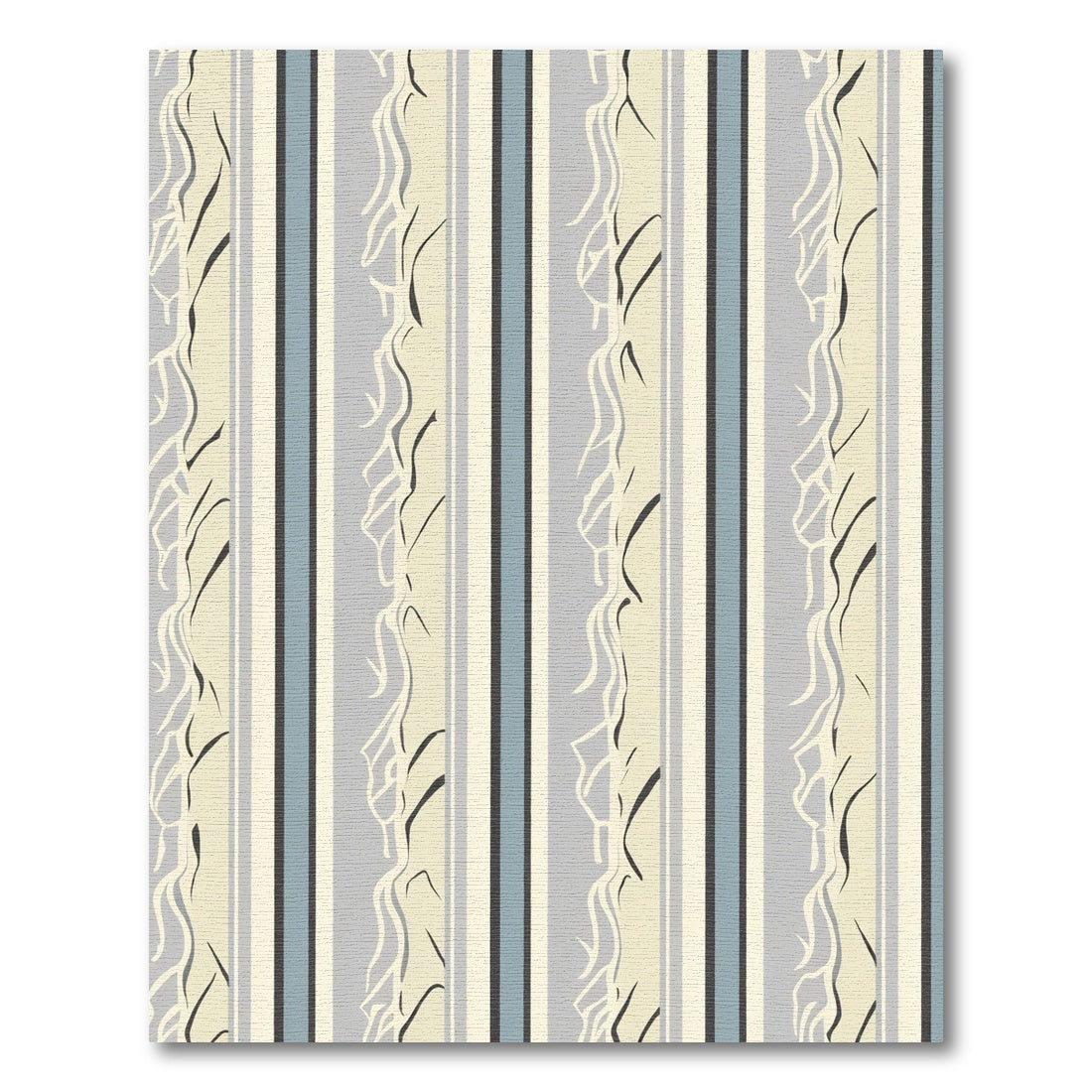 Cream Beige Gray Abstract Stripe Rug