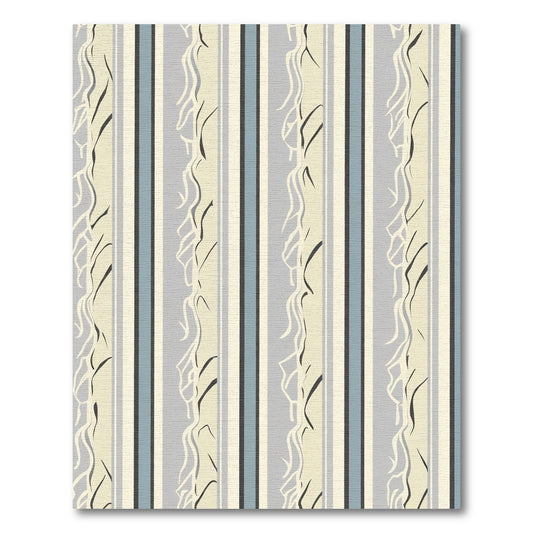 Cream Beige Gray Abstract Stripe Rug