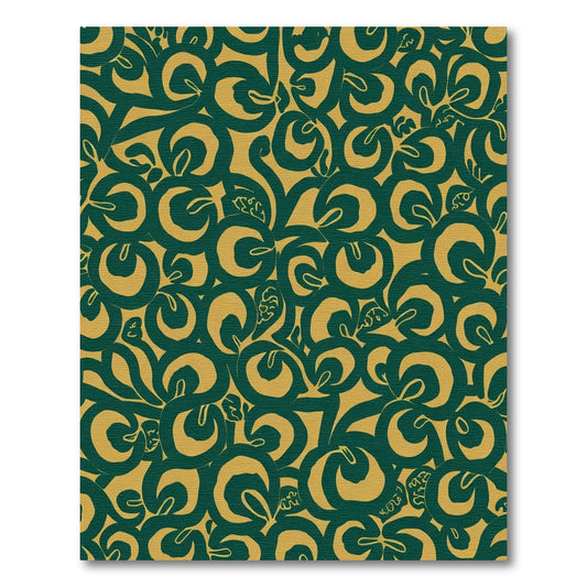 Emerald Swirls Tan Abstract Rug