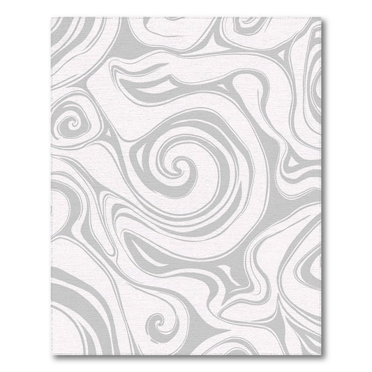 Abstract Gray Swirling Fluid Rug