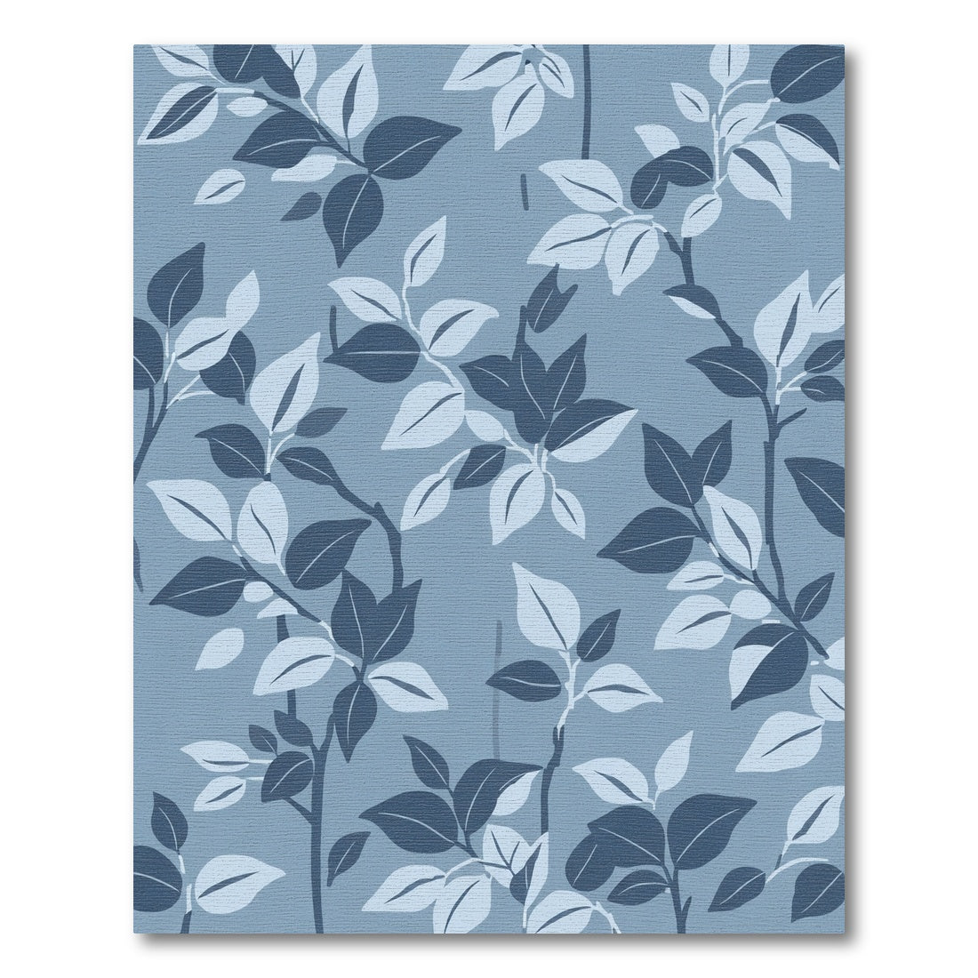Denim Blue Branch Foliage Rug