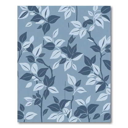 Denim Blue Branch Foliage Rug