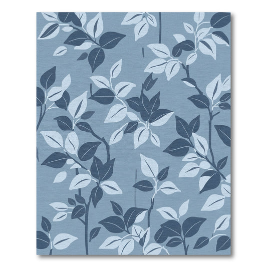 Denim Blue Branch Foliage Rug