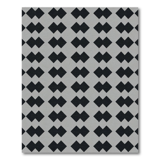 Modern Gray Diamond Link Rug