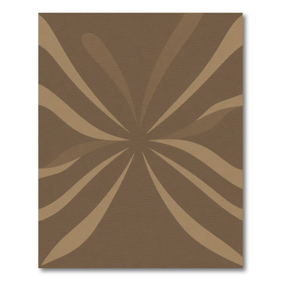 Brown Swirl Abstract Radial Stripe Rug