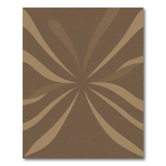 Brown Swirl Abstract Radial Stripe Rug