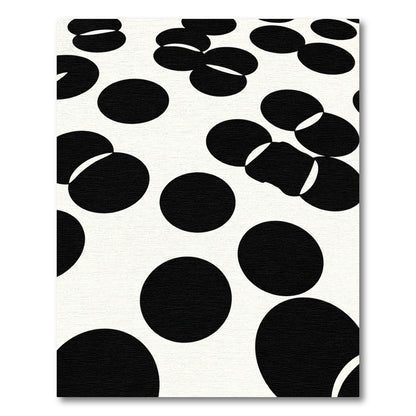 Bold Black Polka Dot Scatter Rug