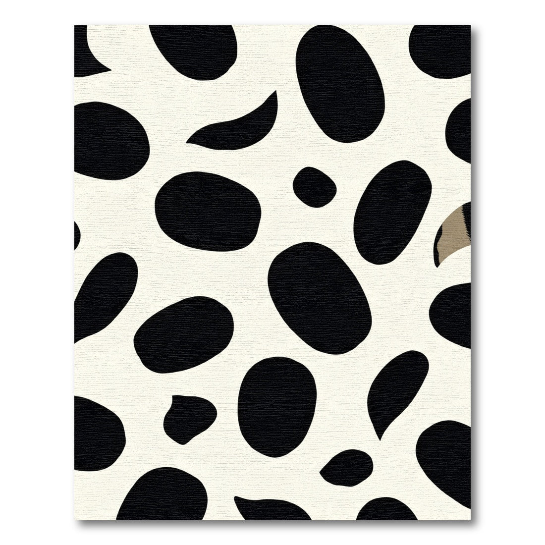 White Black Spotty Organic Shapes Rug