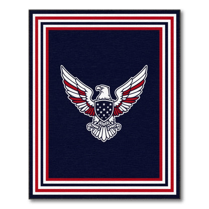 Patriotic Eagle Navy Area Rug