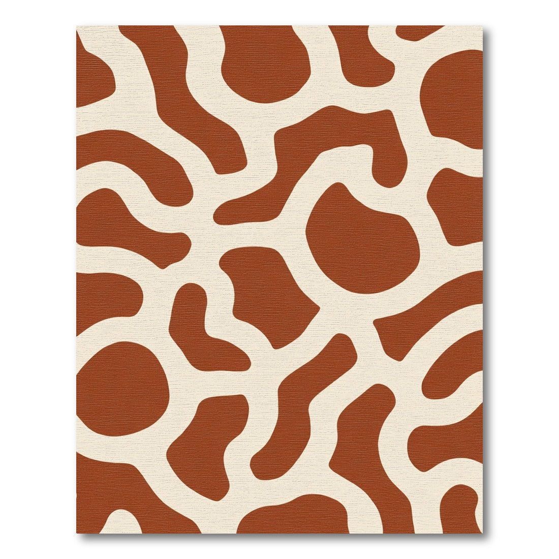Brown Cream Organic Abstract Form Rug