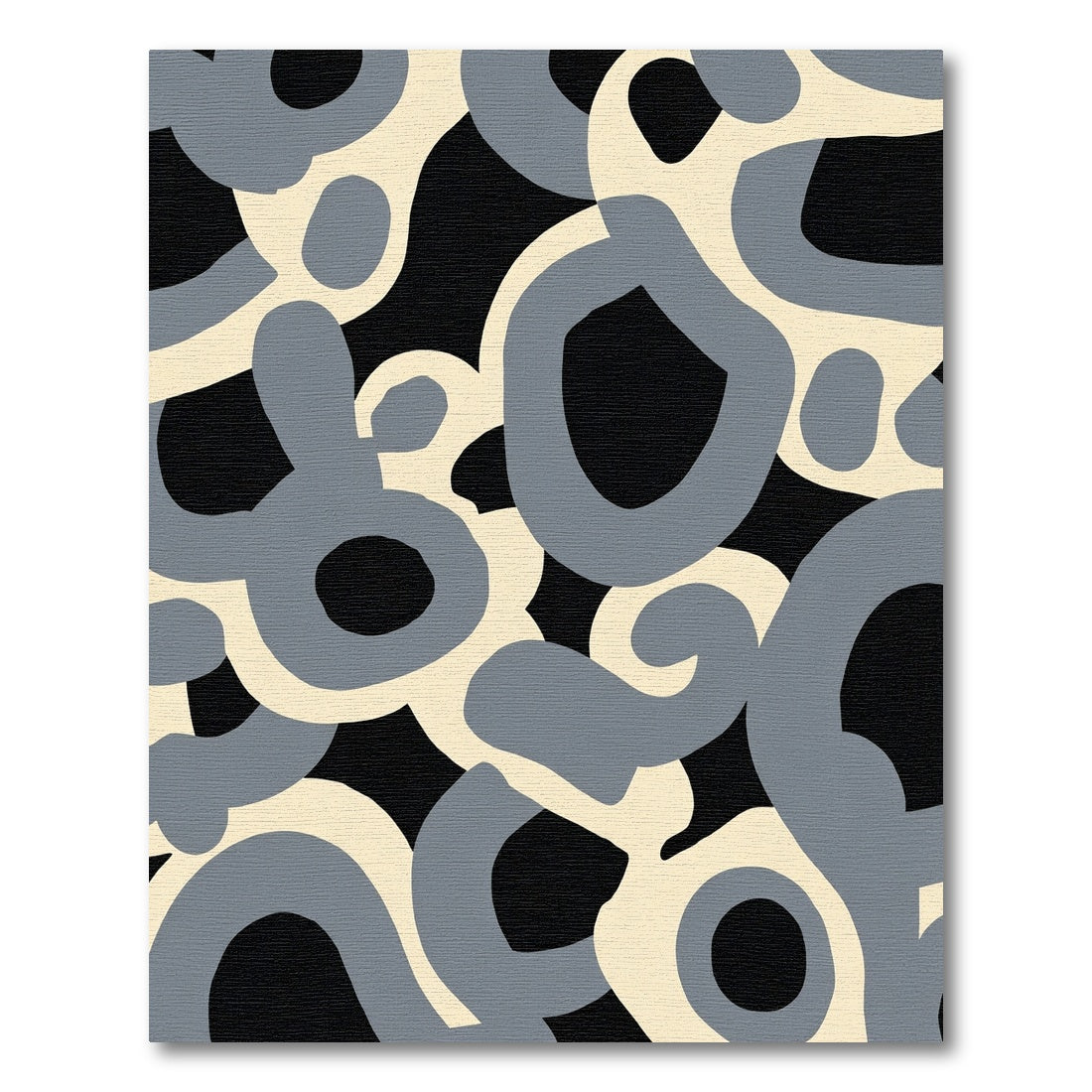 Gray Ivory Organic Swirls Rug
