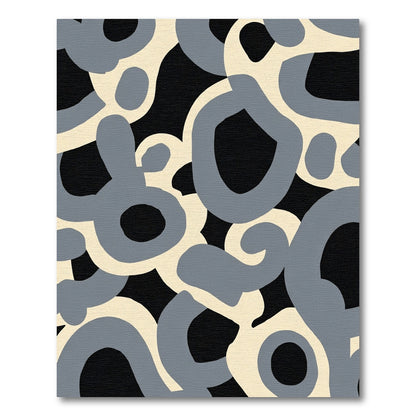 Gray Ivory Organic Swirls Rug