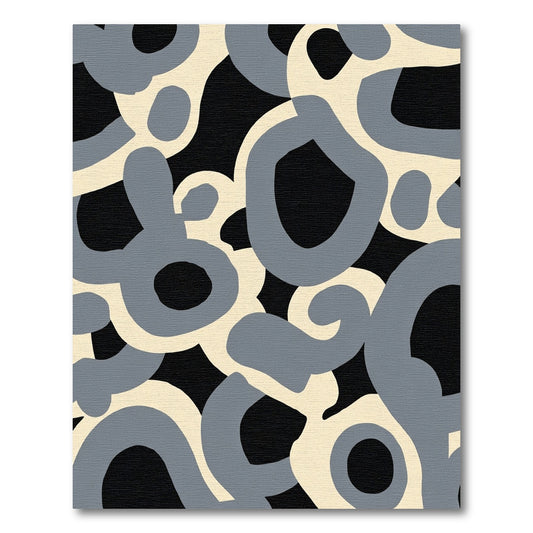 Gray Ivory Organic Swirls Rug