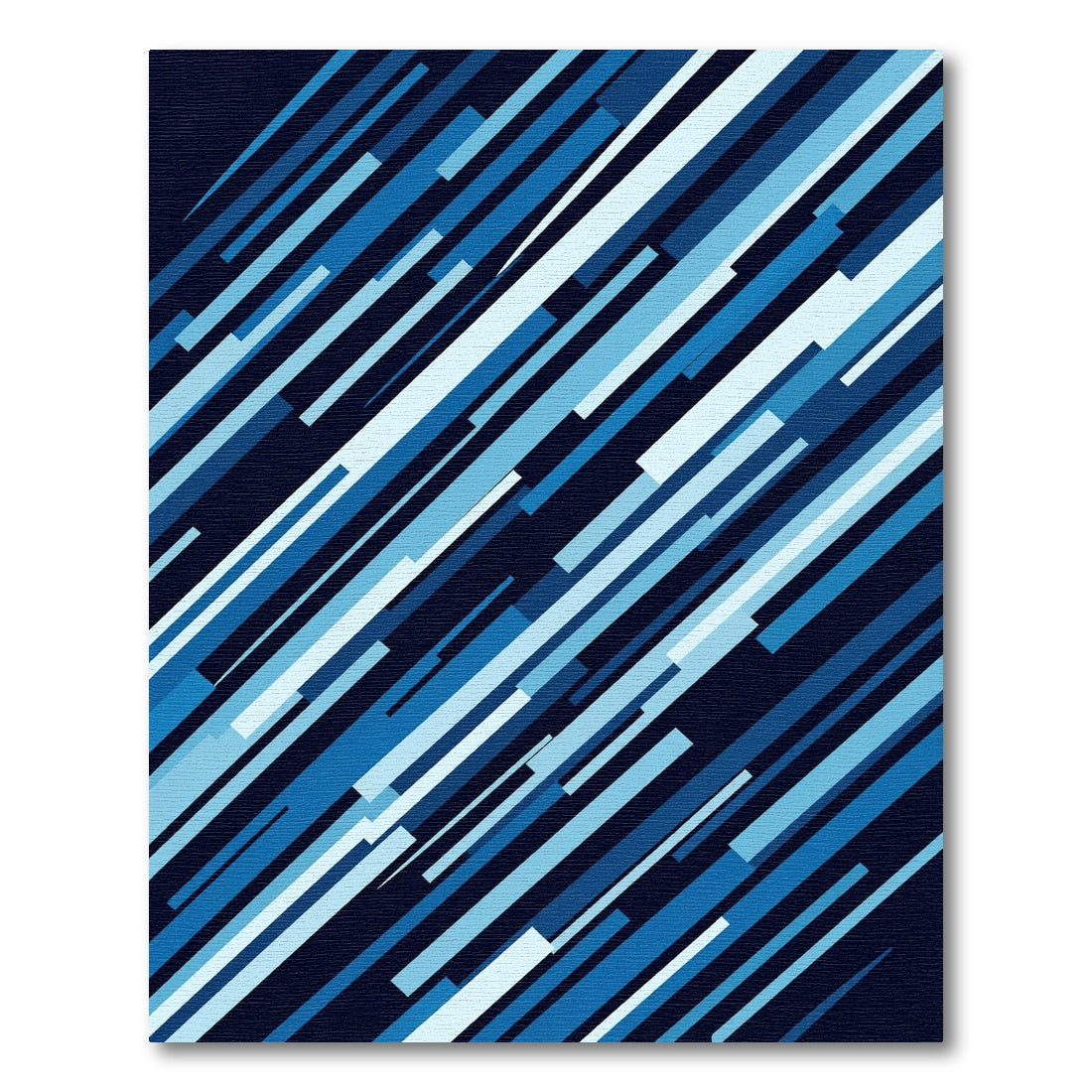 Diagonal Abstract Blue Stripe Rug