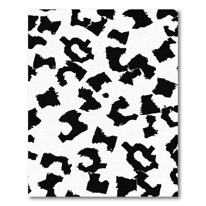 Black White Abstract Spots Rug