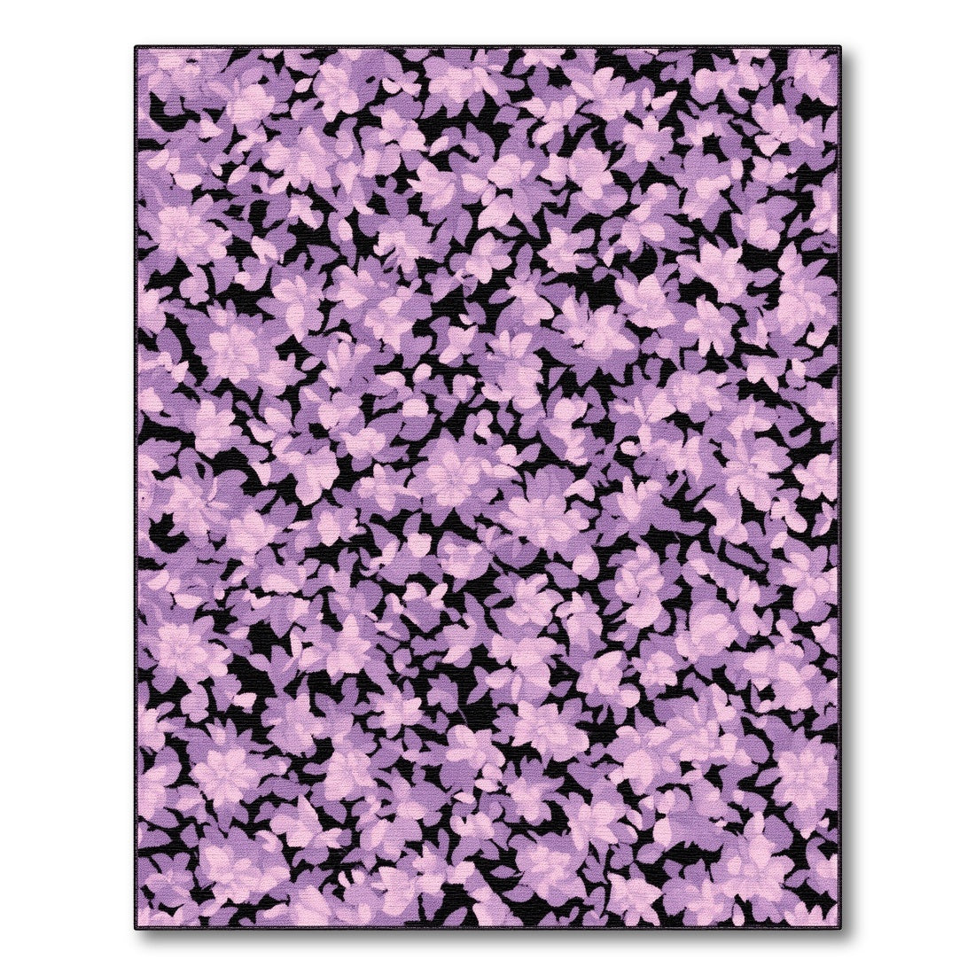 Purple Washable Purple Floral Vintage Washable Area Rug