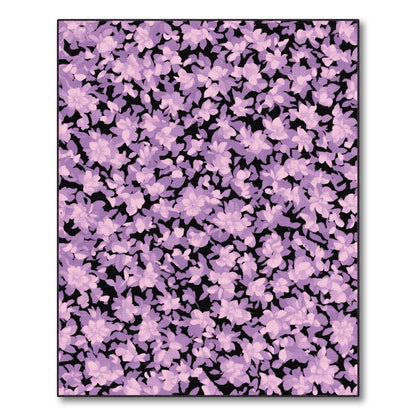 Purple Washable Purple Floral Vintage Washable Area Rug