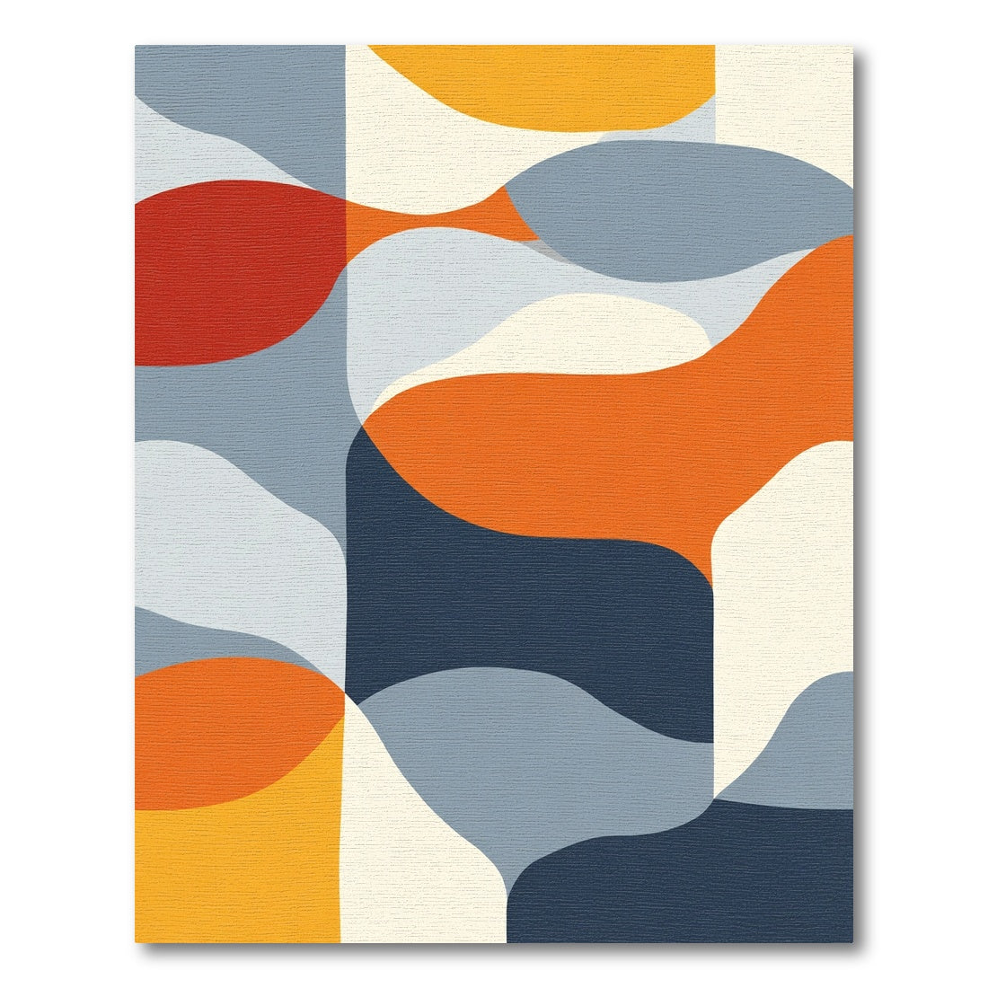 Mid Century Modern Organic Wave Rug