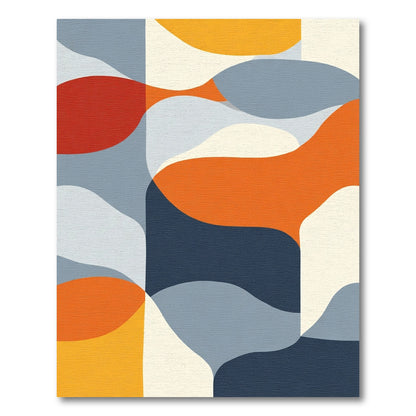 Mid Century Modern Organic Wave Rug