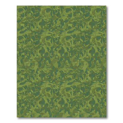 Mottled Forest Green Abstract Rug