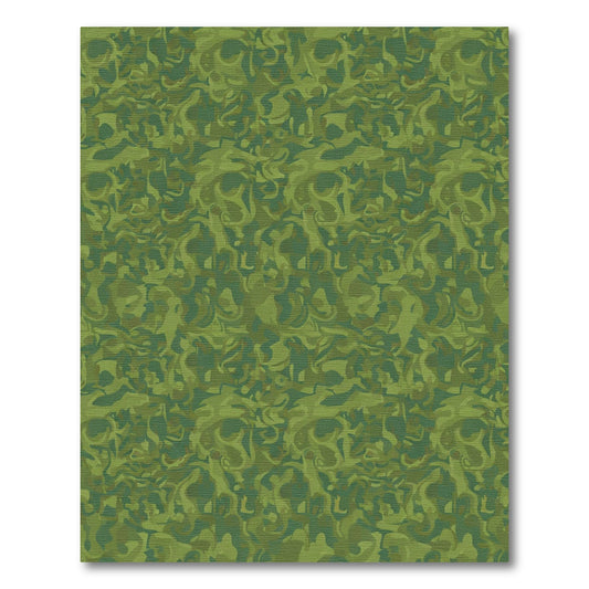Mottled Forest Green Abstract Rug