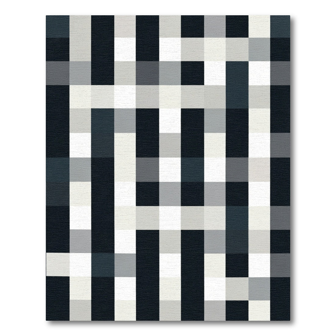 Monochromatic Buffalo Check Abstract Rug