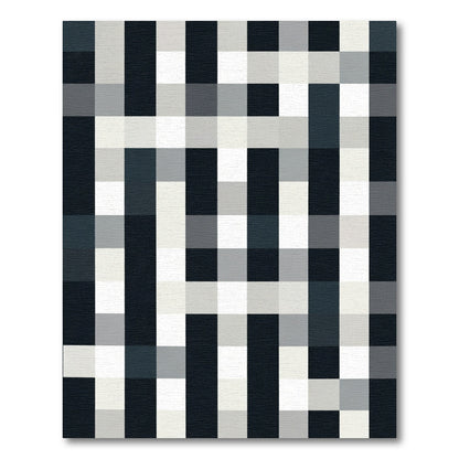 Monochromatic Buffalo Check Abstract Rug