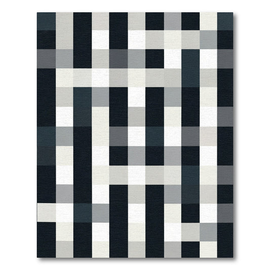 Monochromatic Buffalo Check Abstract Rug