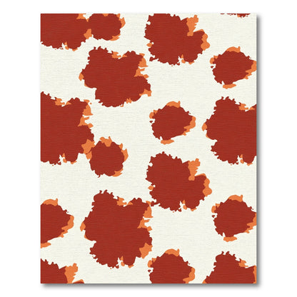 Rusty Orange Irregular Spots Rug