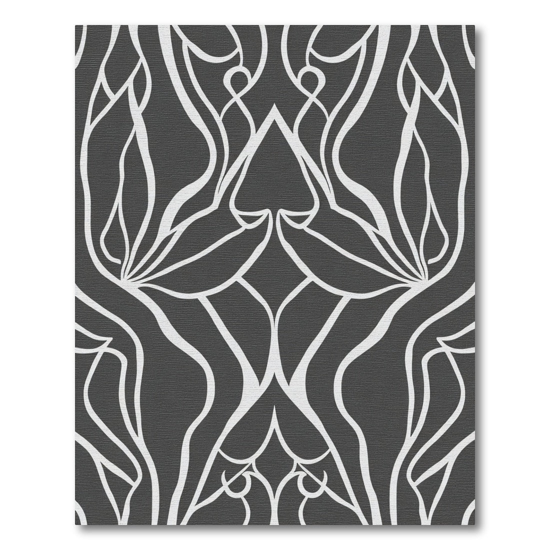 Monochromatic Flowing Lines Abstract Art Rug