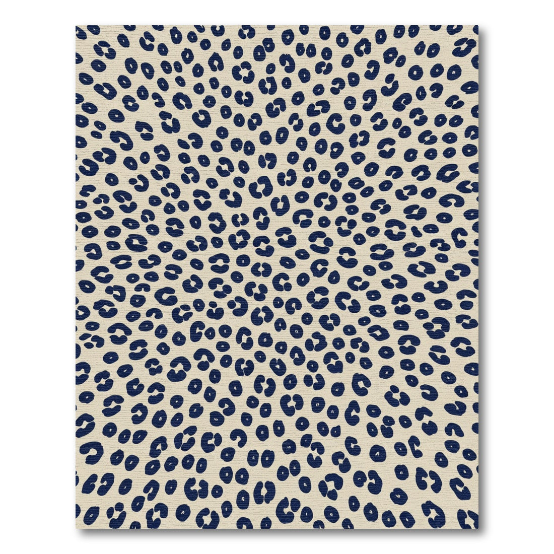 Navy Leopard Spots All Over Rug