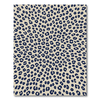 Navy Leopard Spots All Over Rug