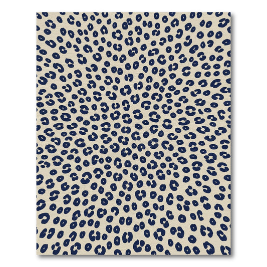 Navy Leopard Spots All Over Rug