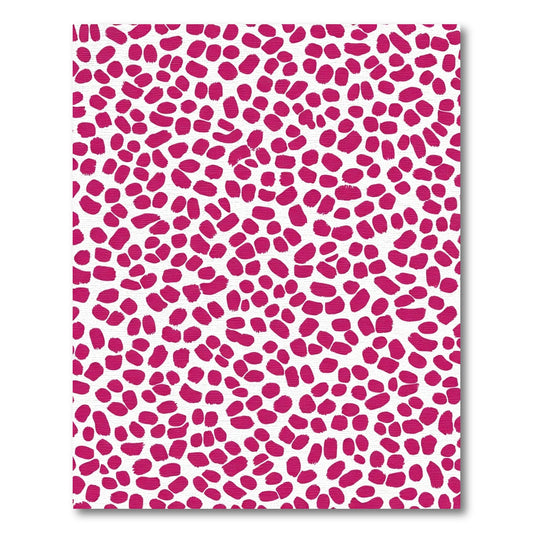 Vibrant Magenta Irregular Spots Rug