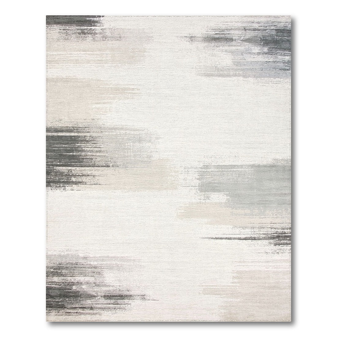 Grey Abstract Area Grey Abstract Brushstroke Area Rug