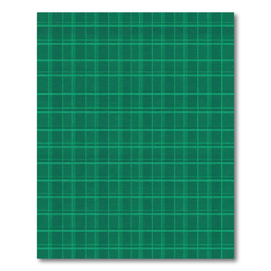 Deep Forest Green Plaid Squares Rug