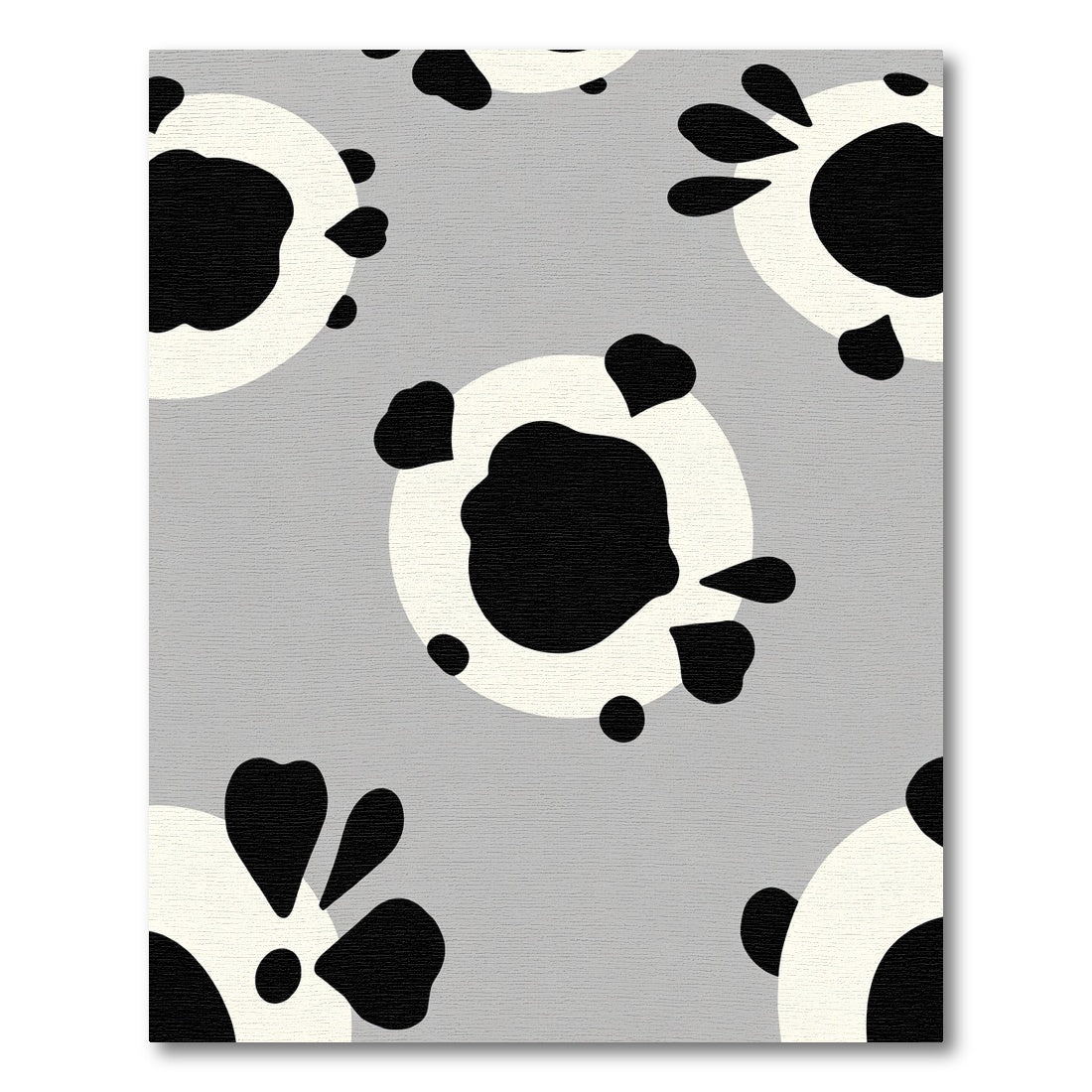 Monochromatic Abstract Spots Rug