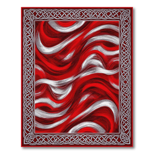 Abstract Area Red Abstract Swirl Area Rug