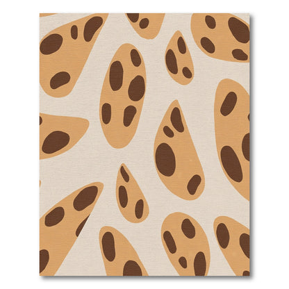 Neutral Amorphous Shapes Scattered Rug