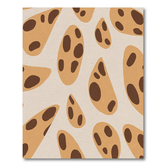 Neutral Amorphous Shapes Scattered Rug
