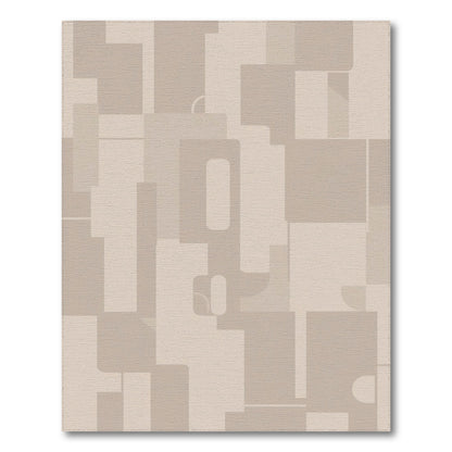 Beige Geometric Block Geometric Modern Area Rug