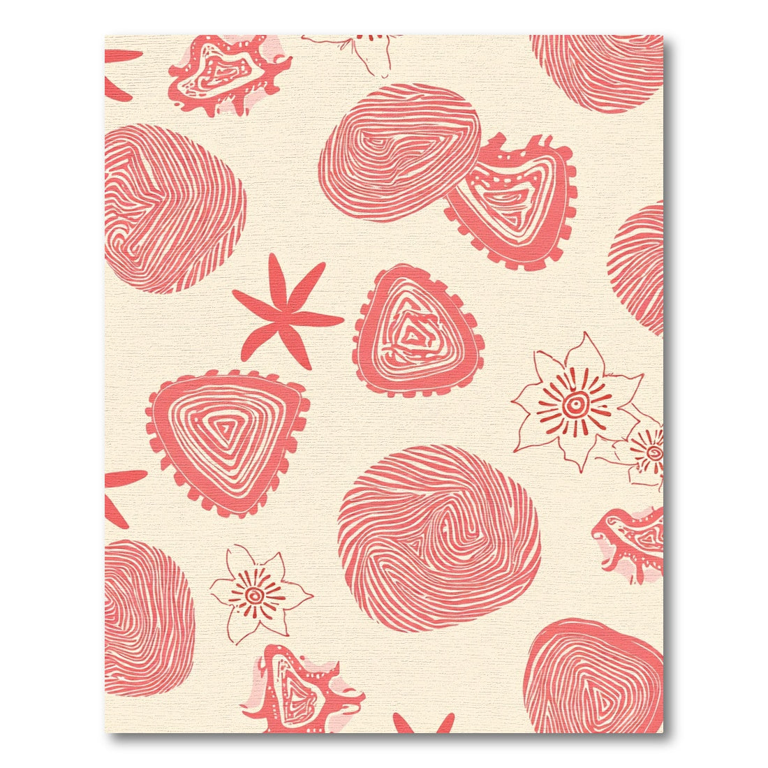 Coral Swirl Organic Forms Collection Rug