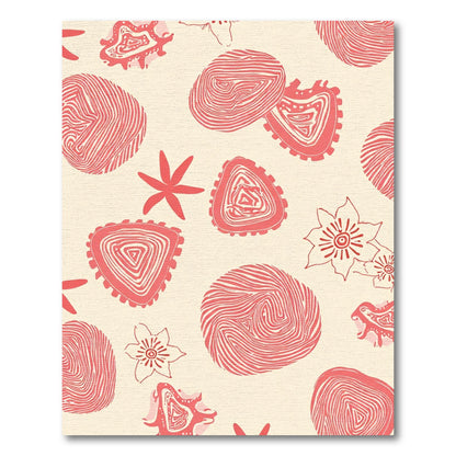 Coral Swirl Organic Forms Collection Rug